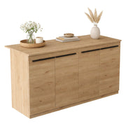 Mobile Dispensa Fossalto, Isola da Cucina 2 Ripiani, 160x60x90h cm Marrone Rovere
