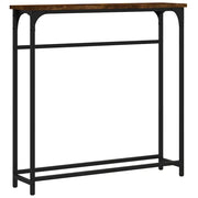 Tavolino Consolle | Tavolo d'Ingresso Rovere Fumo 75x19,5x75cm in Legno Multistrato