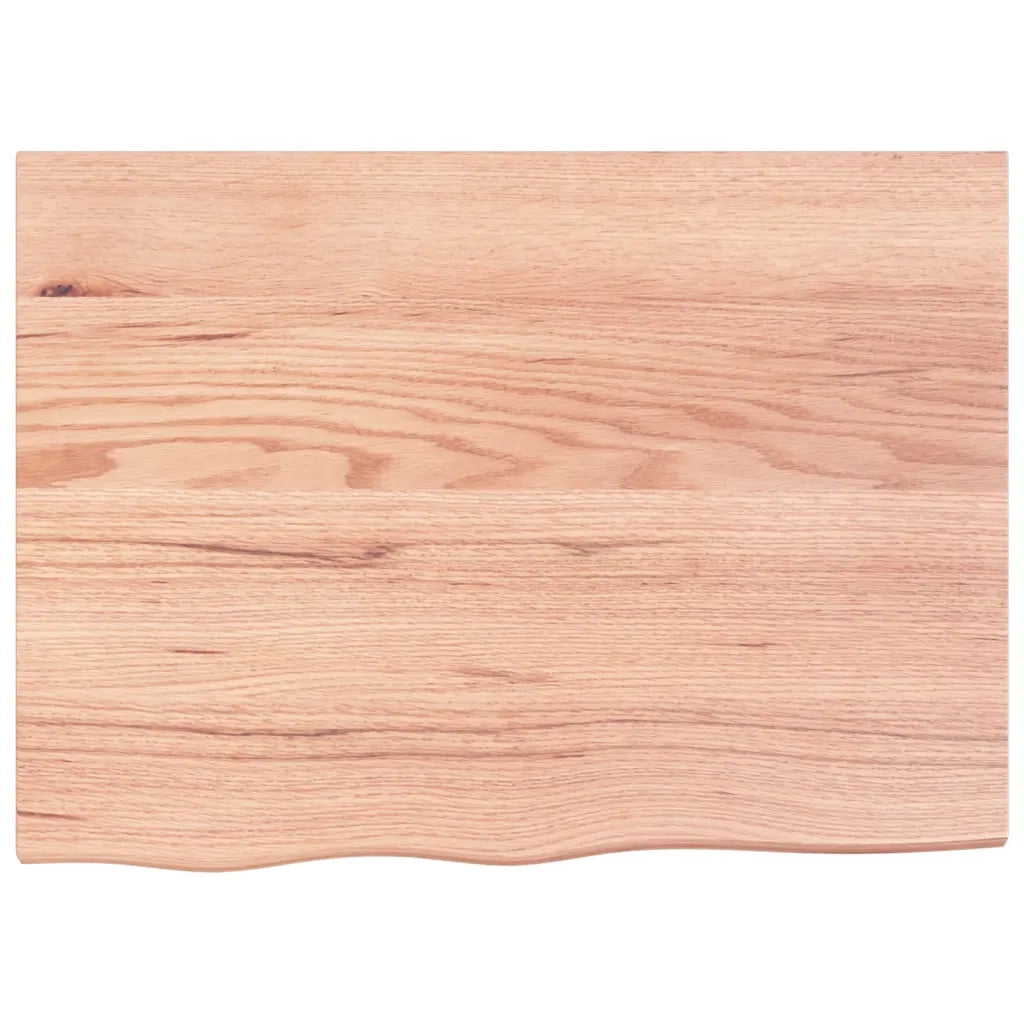 Piano Tavolo Marrone Chiaro 80x60x2cm Rovere Massello Trattato 3156359