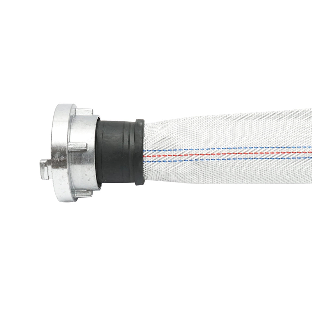 Tubo per irrigazione/pompaggio in PVC 2 toll, lunghezza 20 m con raccordi in alluminio, max 10 bar, tela Breckner Germany