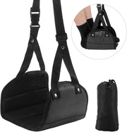 Sostegno per piedi per volo, sostegno per piedi regolabile per sotto il banco, sostegno per piedi trasportabile ampio per lunghe trasferte e in ufficio, accessori di viaggio (1 pezzo)