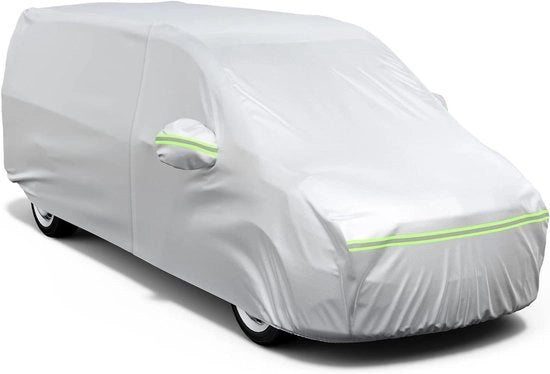 Hoes per auto MPV, impermeabile, per protezione esterna, ombrello in tessuto oxford, resistente all'UV, impermeabile all'acqua, regolare, dimensioni 525x185x160cm, colore argento.
