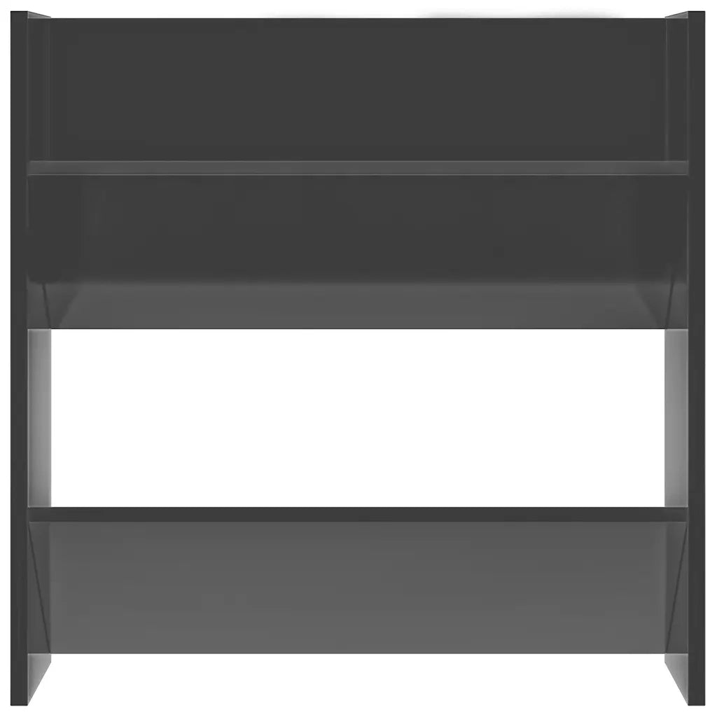 Scarpiere a Muro 4pz Grigio Lucido 60x18x60cm Legno Multistrato 806740