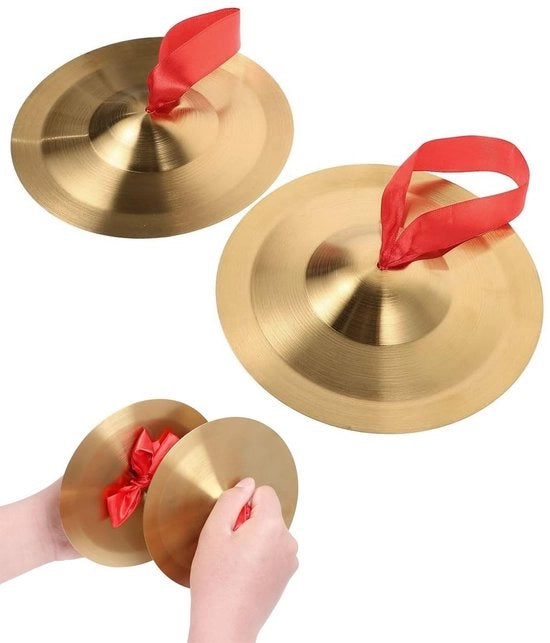 Instruments a Percussione per Bambini - Crash Cymbale 12 cm - Materiale Duraturo Messing - Adatto per Didattica - Facile da Suonare