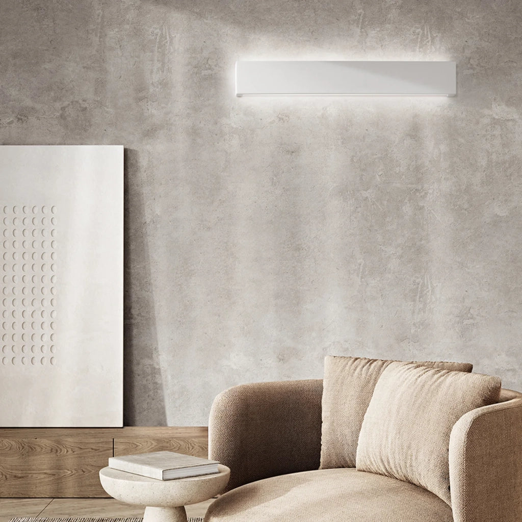 Applique Moderna Wall Gesso Metallo Bianco Led 18W 3000K Ip20