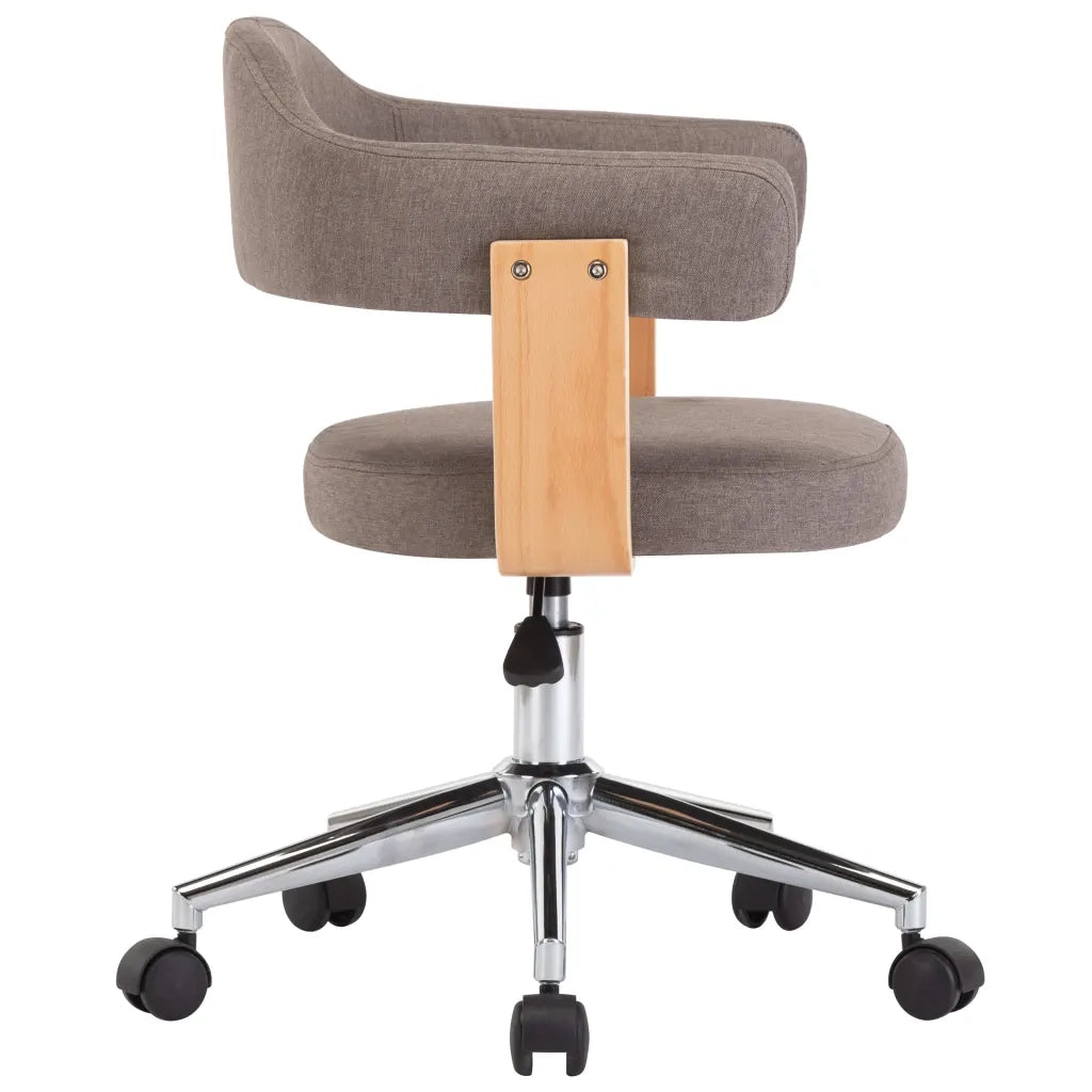 Sedie da Pranzo Girevoli 4 pz Grigio Talpa in Legno e Tessuto 3054906