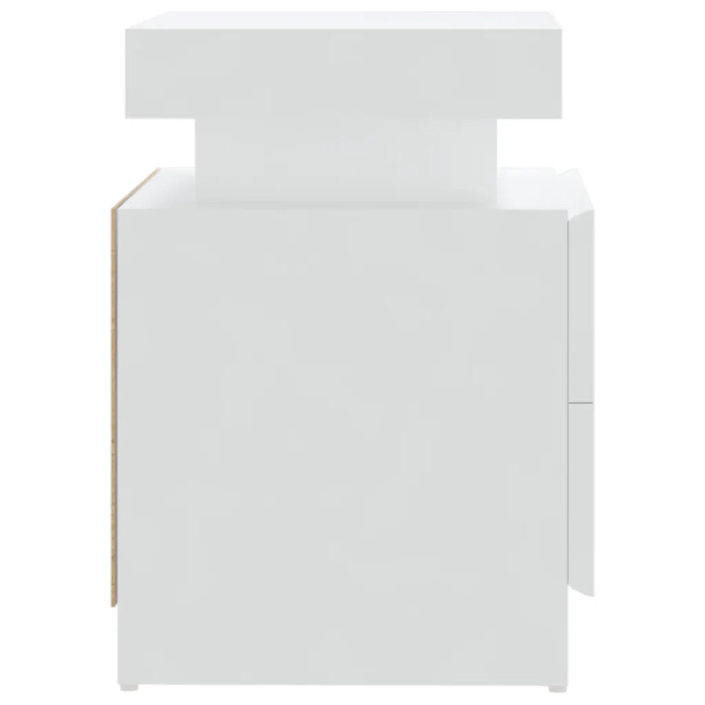 Comodino Bianco 45x35x52 cm in Legno Multistrato 326849