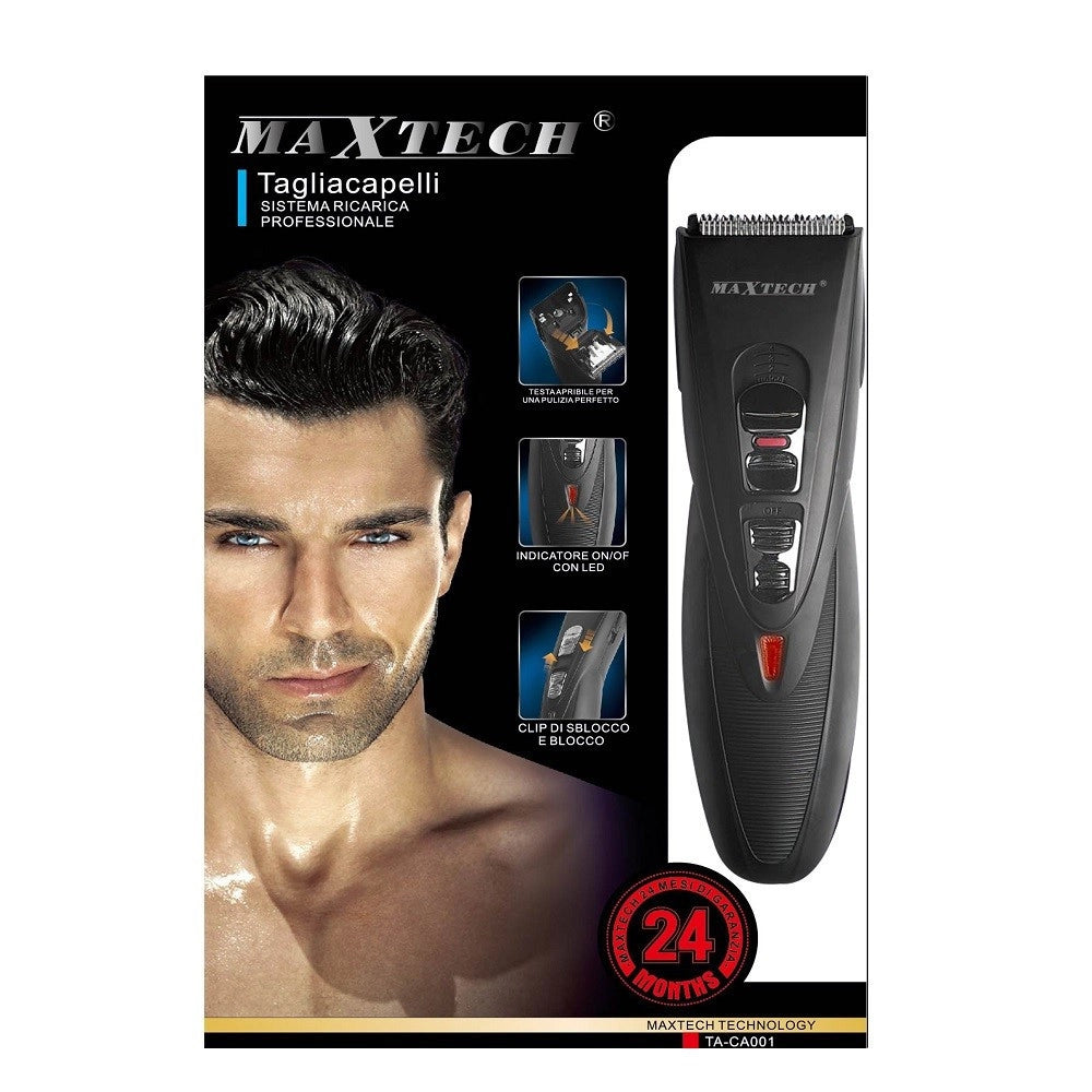 Trade Shop - Tagliacapelli Rasoio Uomo Elettrico Ricarica Professionale Maxtech Ta-ca001 -