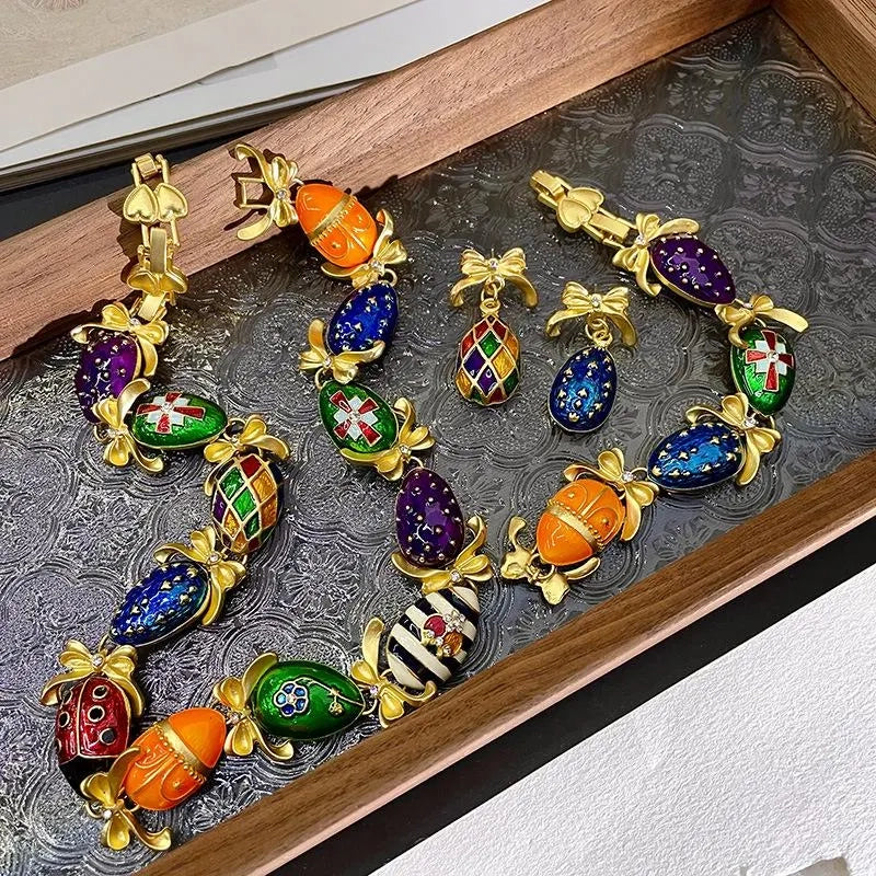 Set di gioielli con insetti realizzati a mano con perline: stile vintage da palazzo
