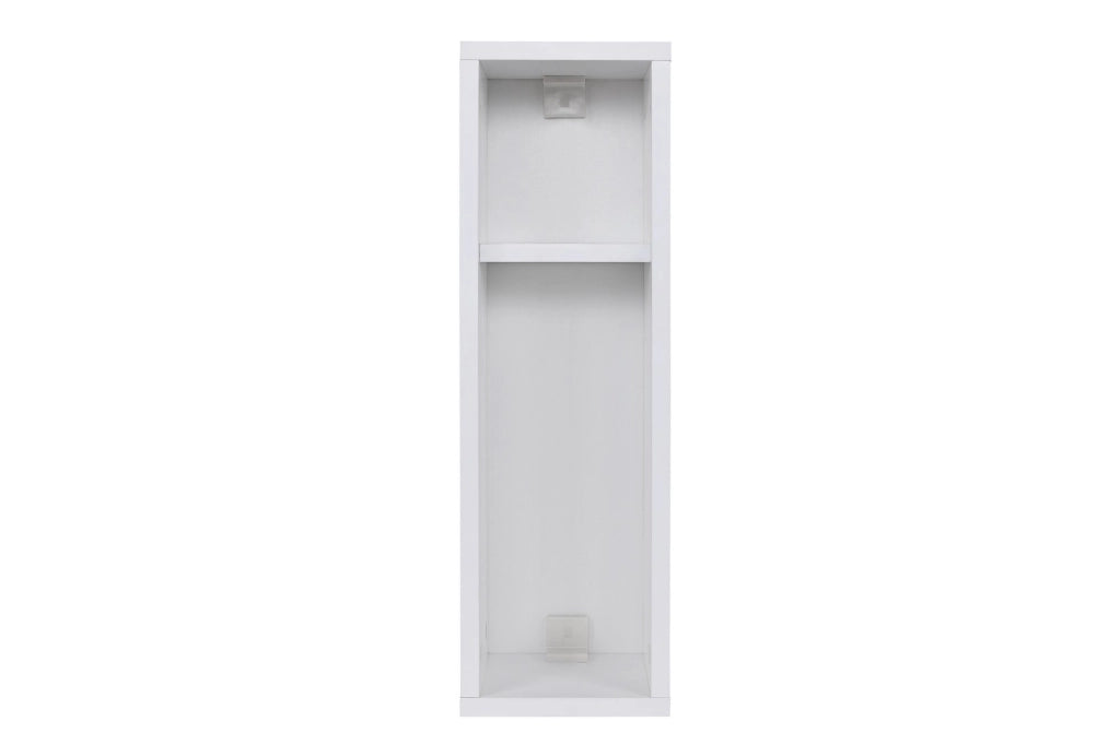 Comodino in legno "Turra" - 20 x 15 x 65 cm - Bianco