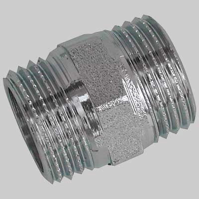 NIPLES OTTONE CROMATO  1 x 1     MADE IN ITALY