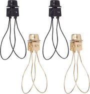 Set di supporti per lampadina - 4 pezzi Nero dorato Clip per lampadina adattatore per illuminazione DIY