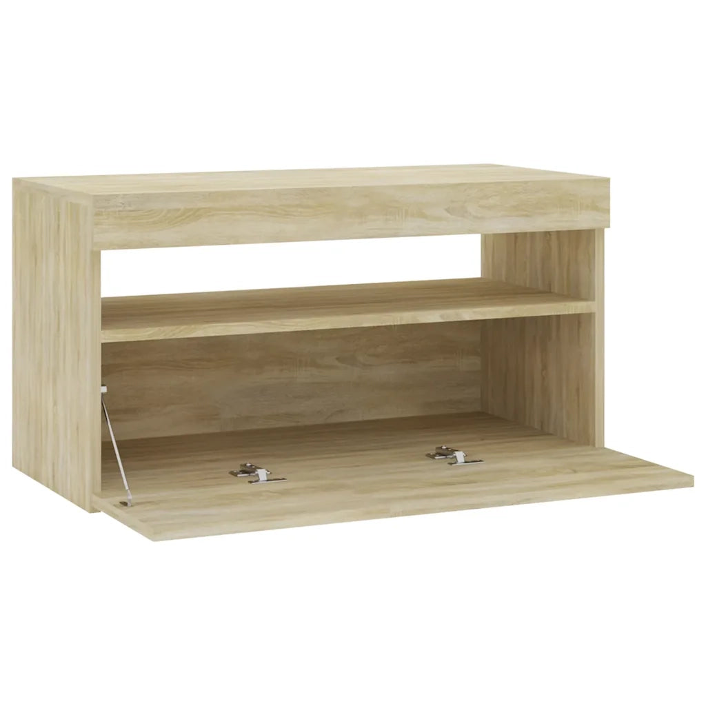 Mobile TV | Armadietto TV | Mobile Porta TV con Luci LED Rovere Sonoma 60x35x40 cm