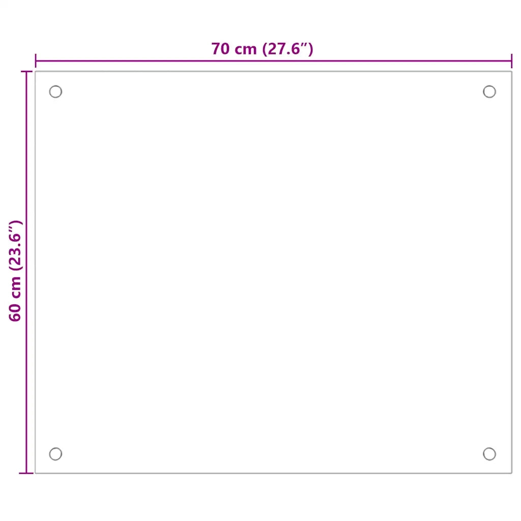 Paraschizzi per Cucina 2 pz Trasparente 70x60cm Vetro Temperato CFW4393420