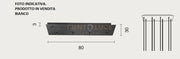 OBA0023 BASE RETTANGOLARE 8 FORI BIANCO PER SOSPENSIONE 80CM