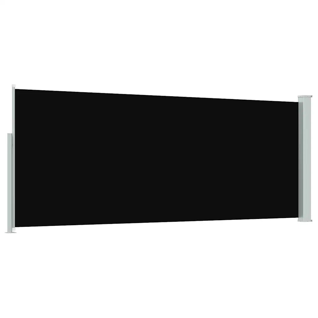 Tenda da Sole Laterale Retrattile 117x314 cm Nera 45359