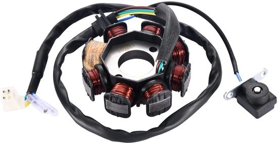Bobina 8 Poli Stator Magnete - Ricambio - 4 Tempi - Adatto per GY6 125CC 150CC - Scooter Motocicletta Go Kart Buggy Quad.