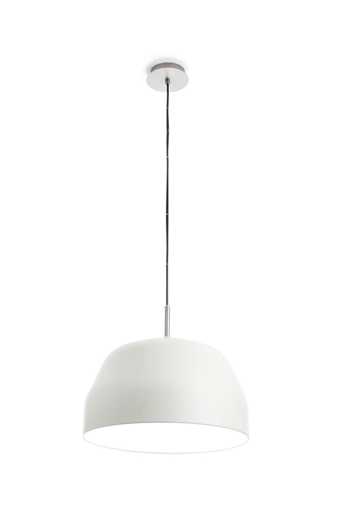 MUG LAMPADARIO A SOSPENSIONE 3 LUCI MEDIA IN METALLO CREMA ATTACCO E27 D.40CM