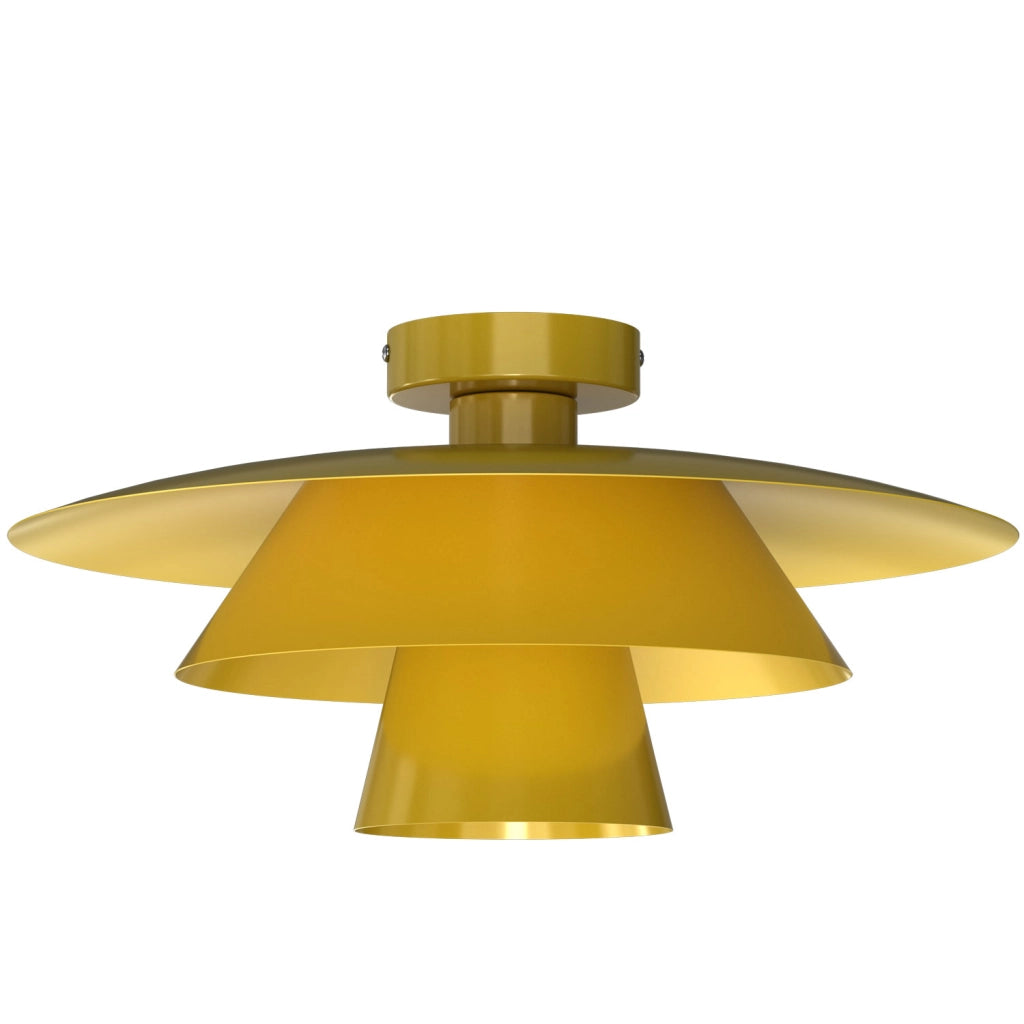 Lampada da soffitto Plato 1xE27 senape acciaio Luminex