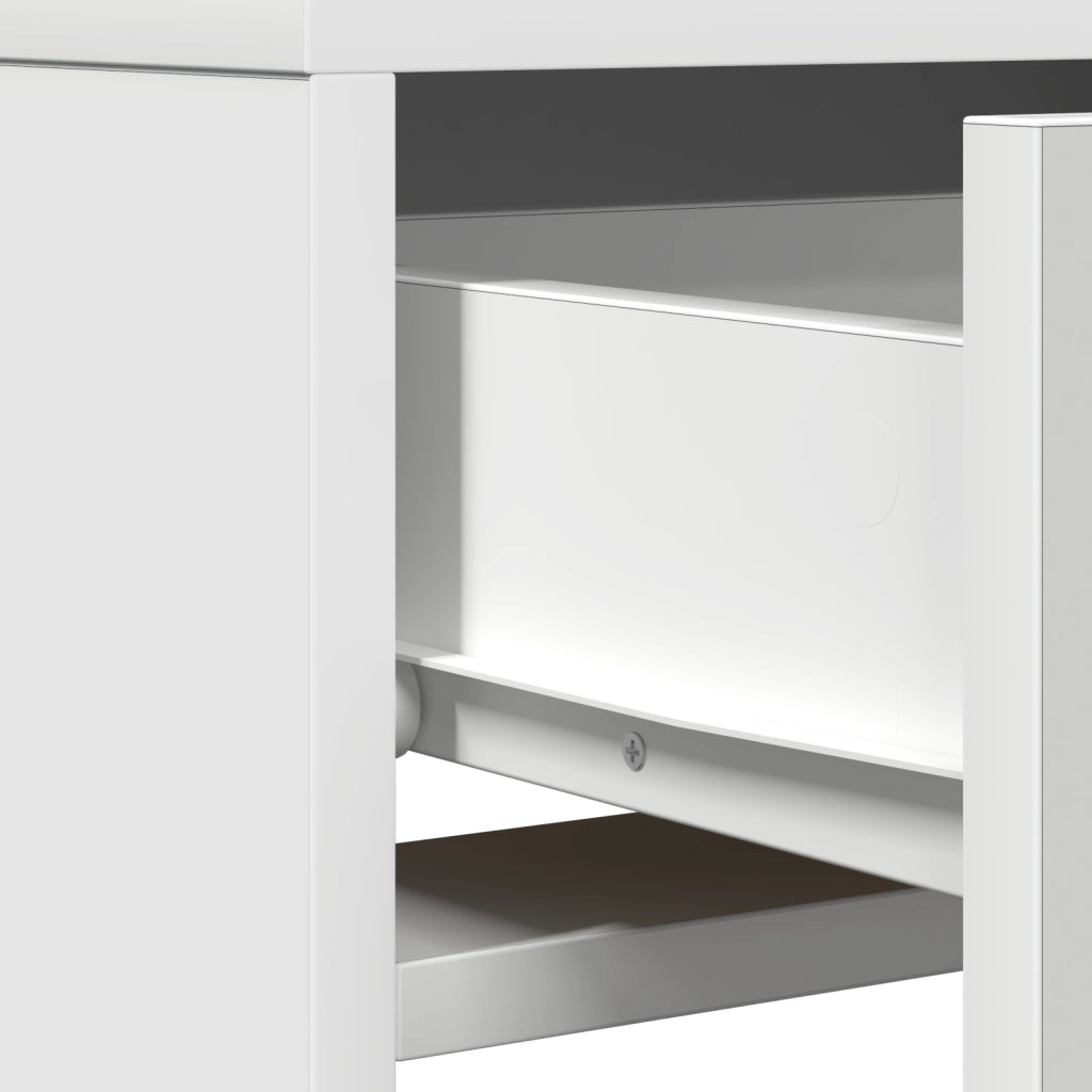 Toeletta vitaXL con luci LED Bianco 50x41x140 cm