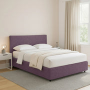 Crewe, Letto Matrimoniale Sfoderabile Made in Italy, Viola Lilla