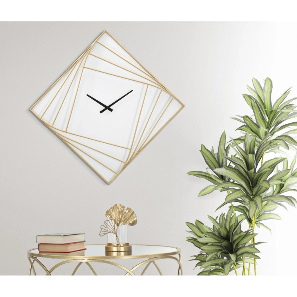 Orologio da Parete VKH280, Oro, Metallo, 85x6x85 cm
