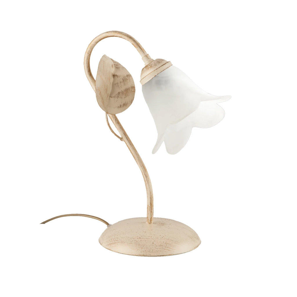 Lampada da Tavolo Limone 1 Luce Avorio e Bianco LuceArt Classic