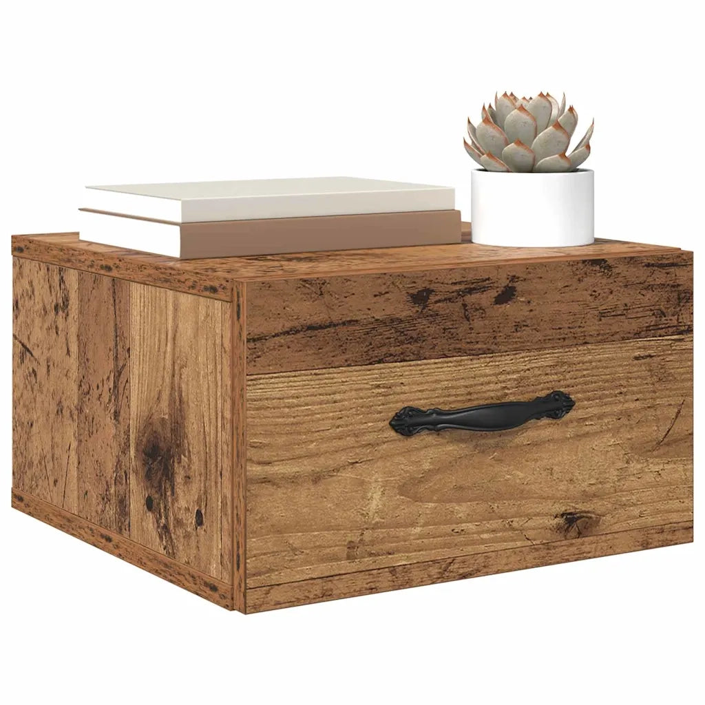 Armadio da Notte con cassetto Legno vecchio 35 x 35 x 20 cm 882350