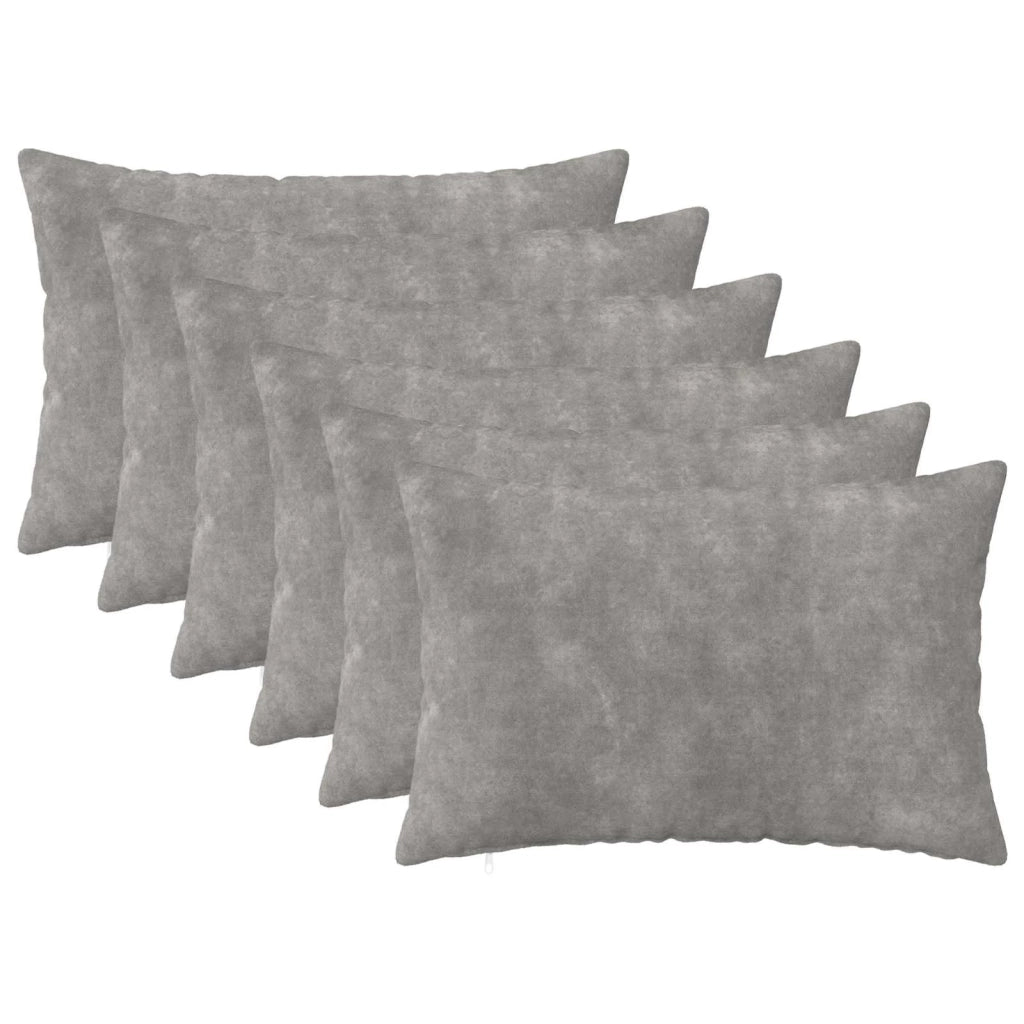Federa 6 pcs HEERLEN Grigio Chiaro 50 x 80 cm 912030