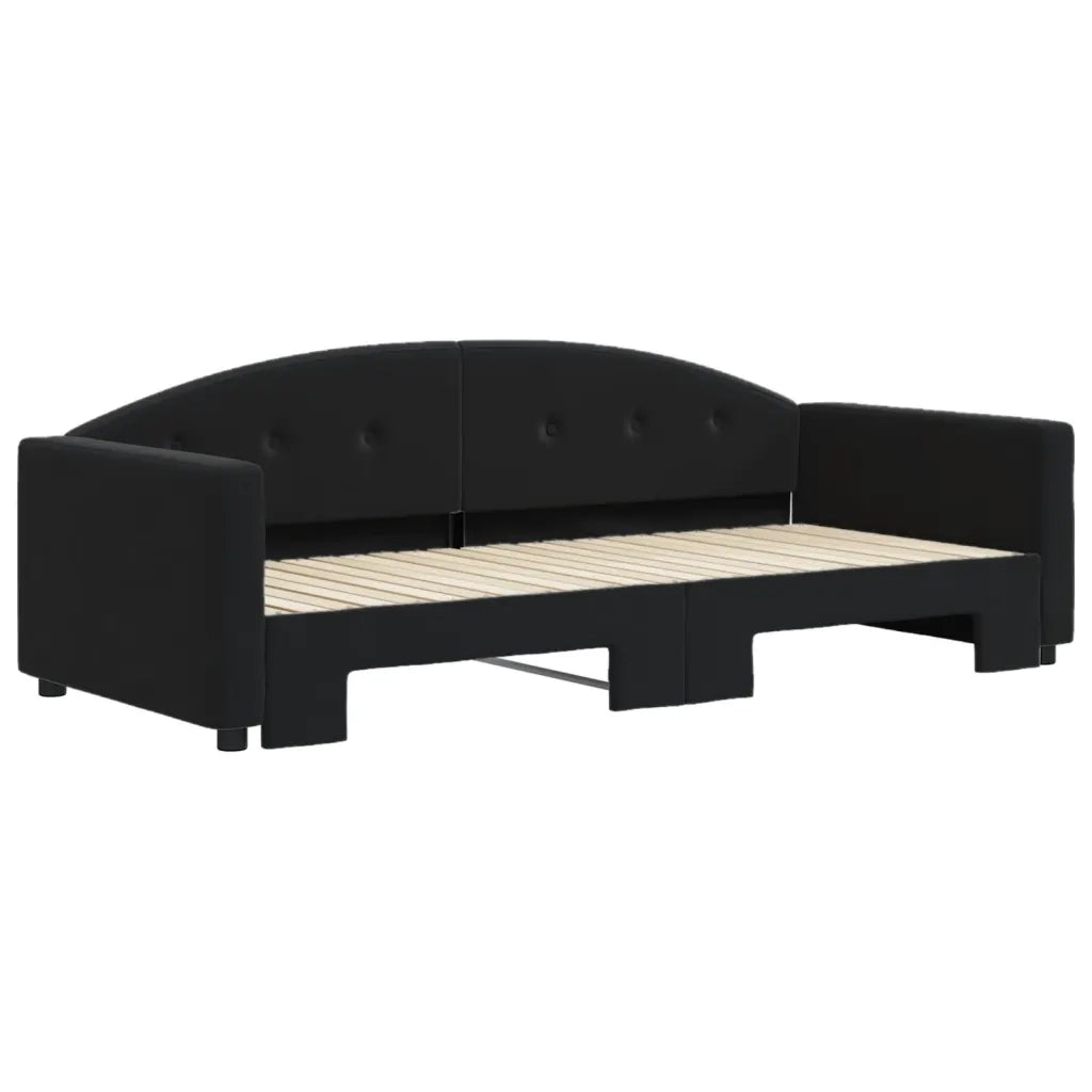 Divano Letto con Letto Estraibile-Sofa Letto-Daybed Nero 90x200 cm in Velluto 759201