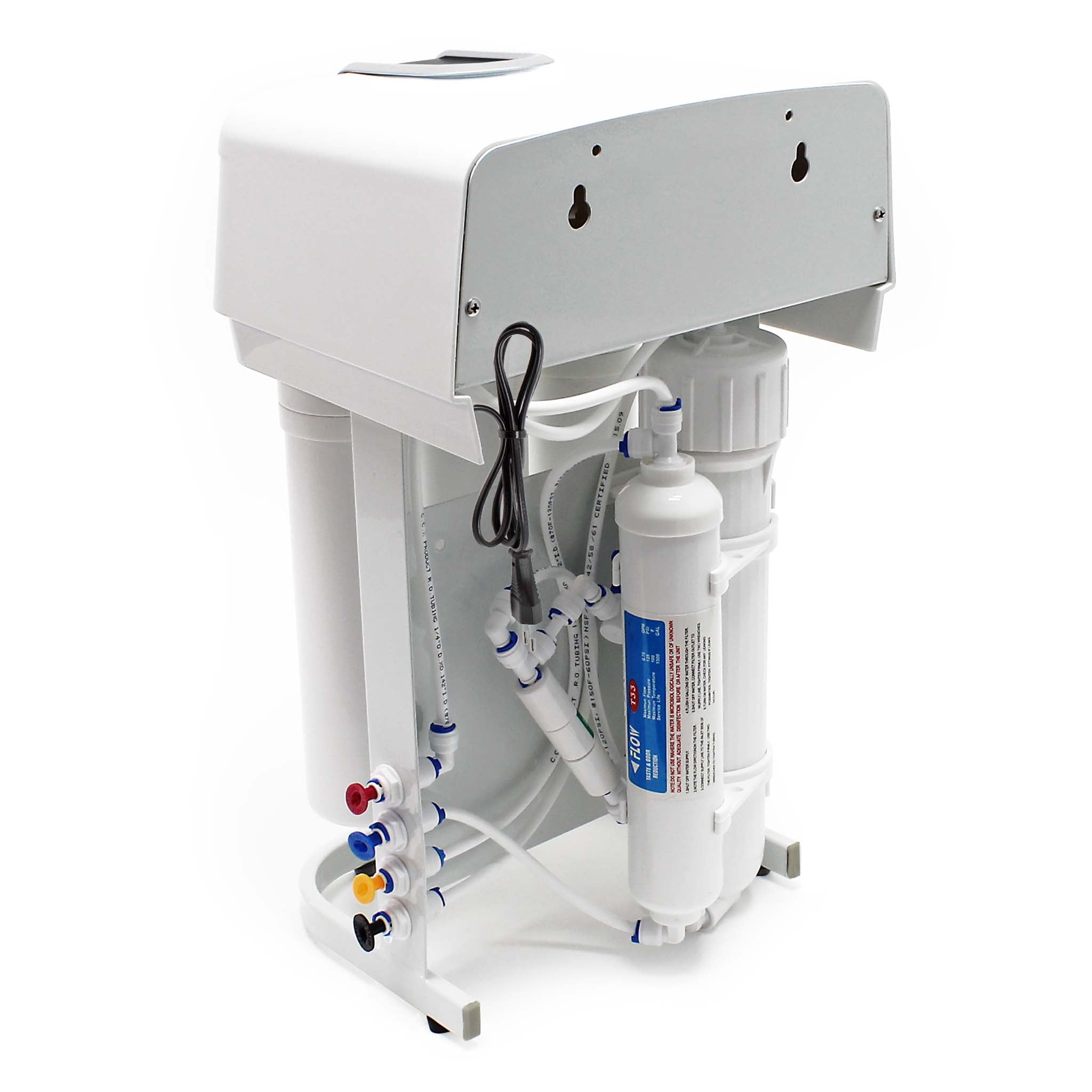 Naturewater Impianto osmosi inversa, filtrazione a 5 stadi 180 litri/g con pompa alloggiamento antipolvere e manometro