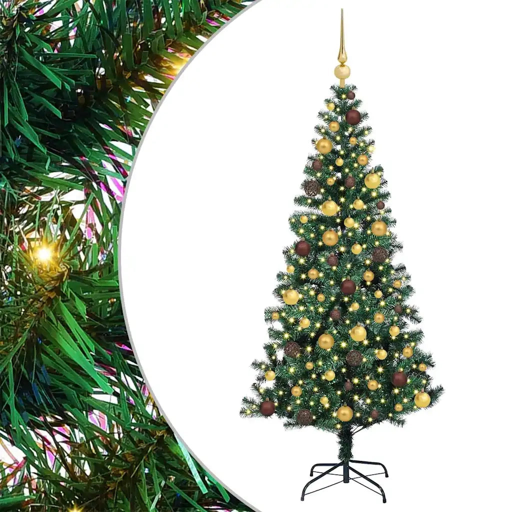 Albero di Natale artificiale con luci integrate Verde 180 cm 3396759