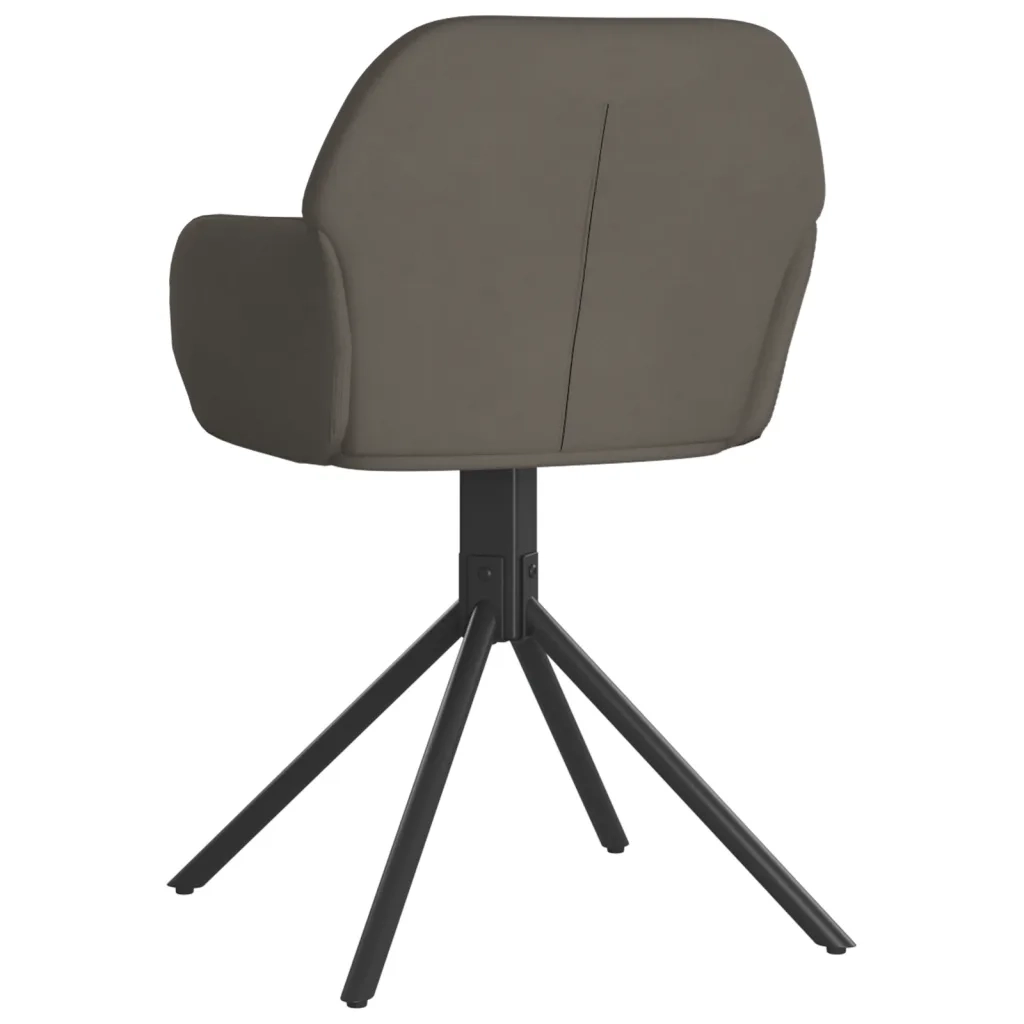 Sedie da Pranzo Girevoli 2 pz Grigio Scuro in Velluto cod mxl 23831
