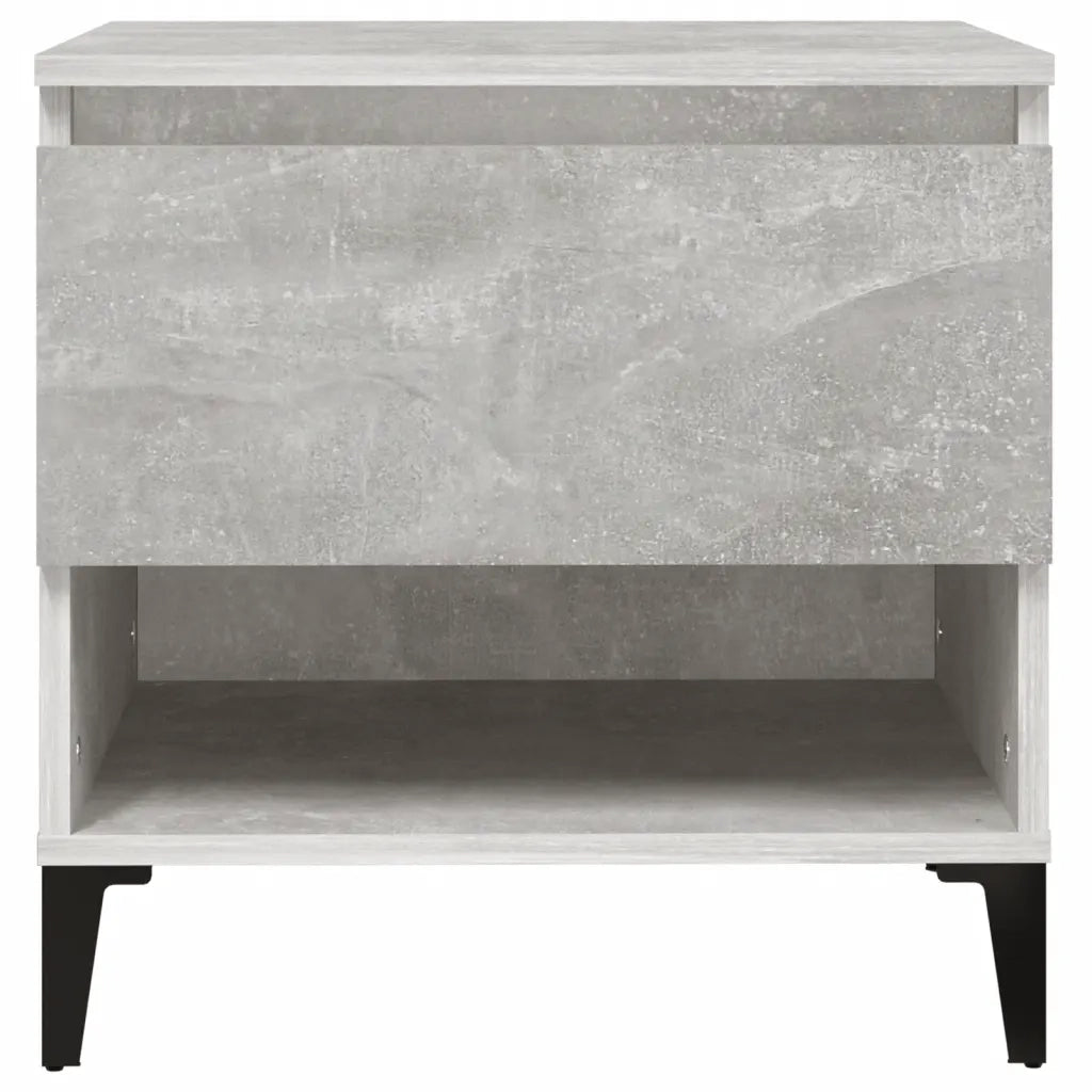 Tavolino Grigio Cemento 50x46x50 cm in Legno Multistrato 819556