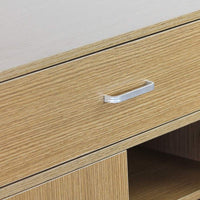 Mobiletto Multiuso 63x95x33 cm in Legno Melaminico Rovere