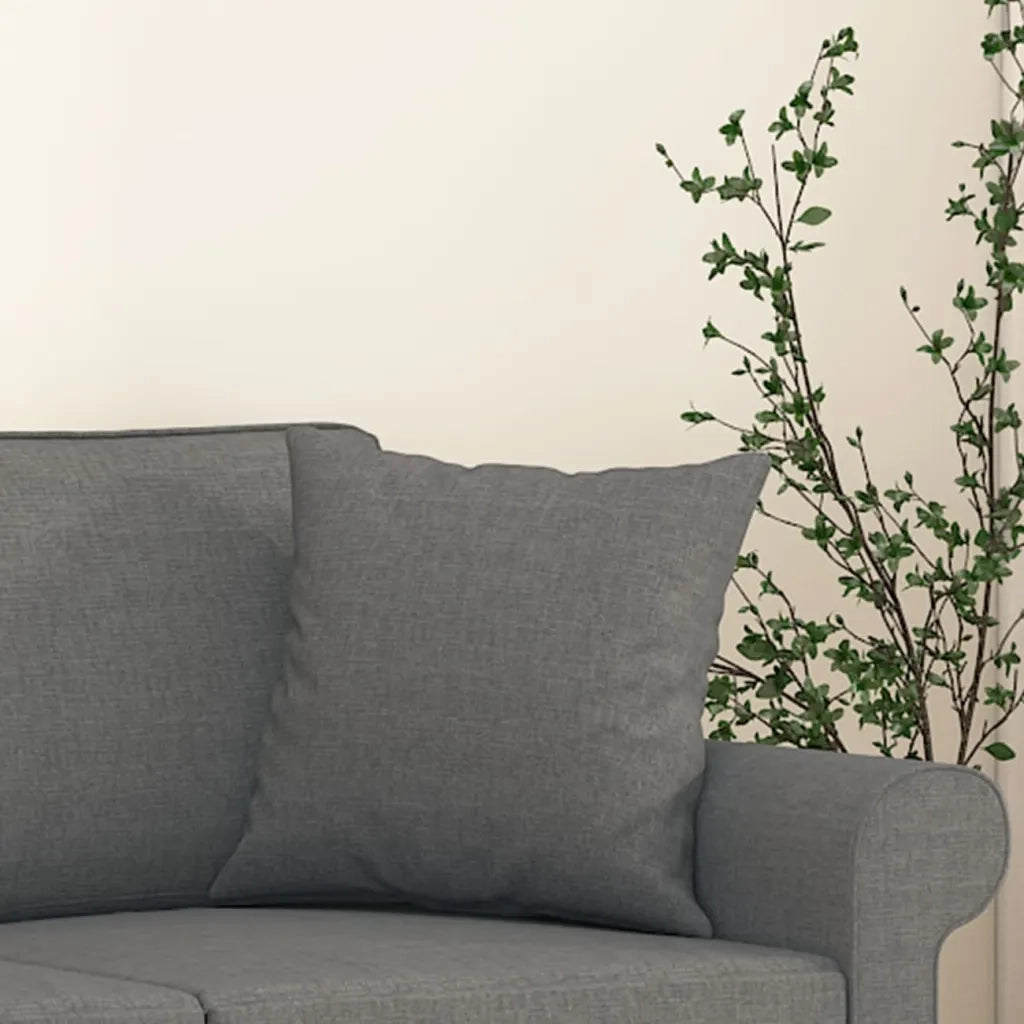 Cuscini Decorativi 2 pz Grigio Scuro 40x40 cm in Tessuto CFW1745502