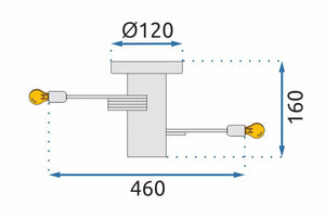 Lampada Da Soffitto Cristallo Loft APP741-5C
