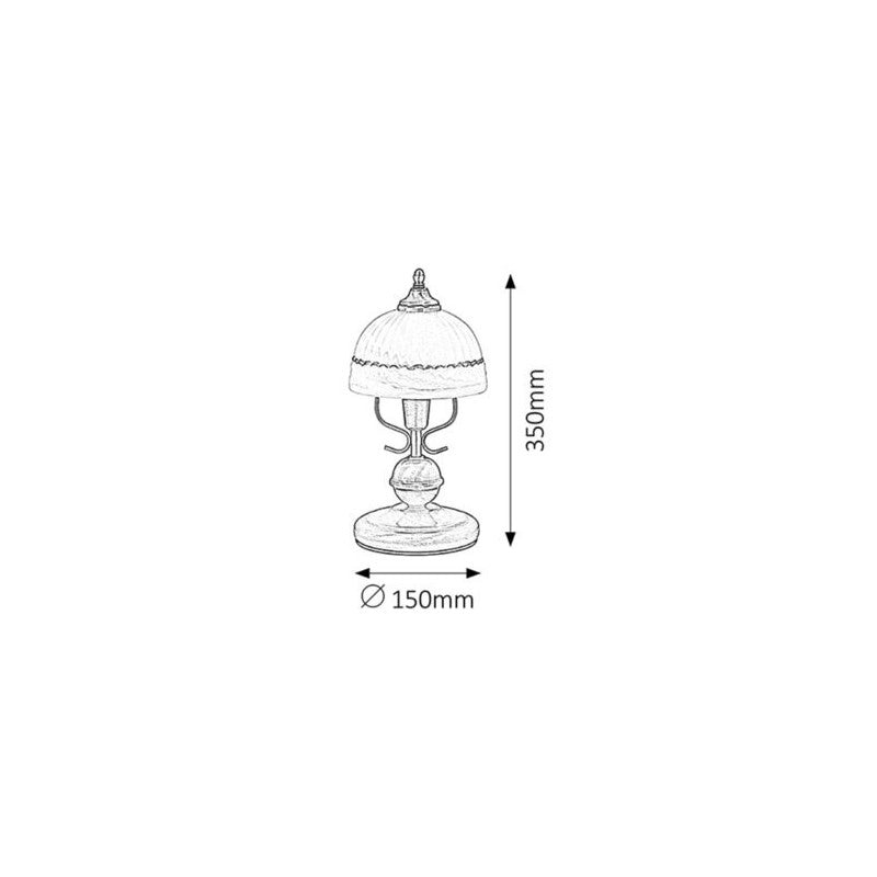 Lampada da tavolo classica vetro bronzo E14 Flossi 8812 Rabalux