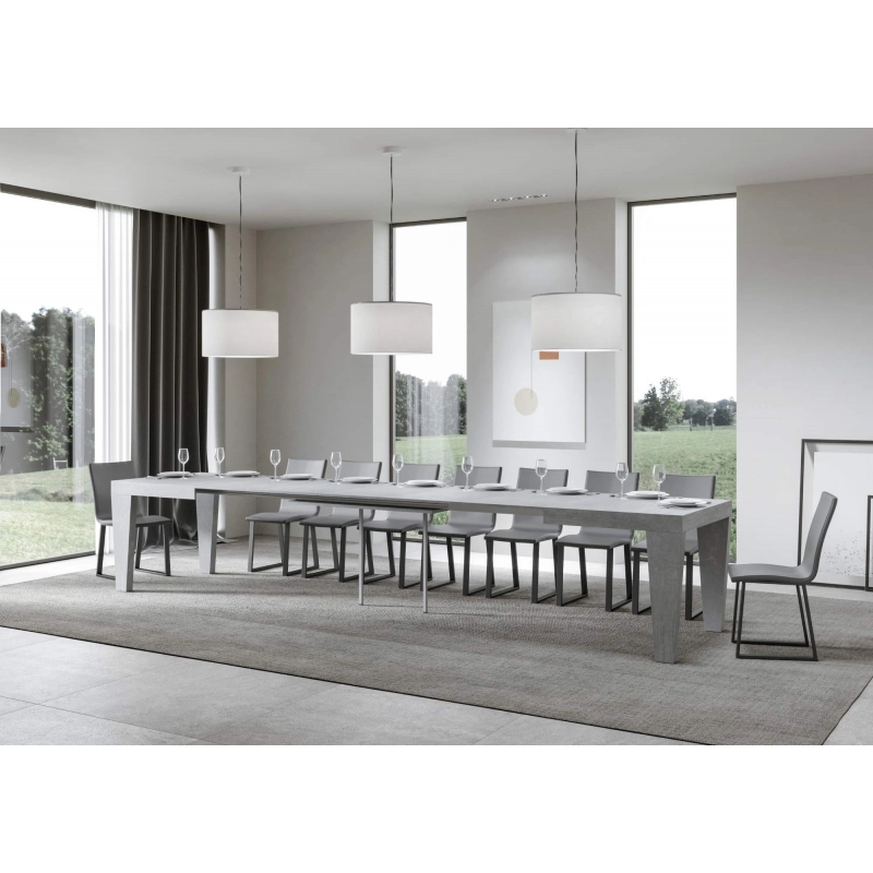 Tavolo allungabile 90x180/440 cm Spimbo - Cemento