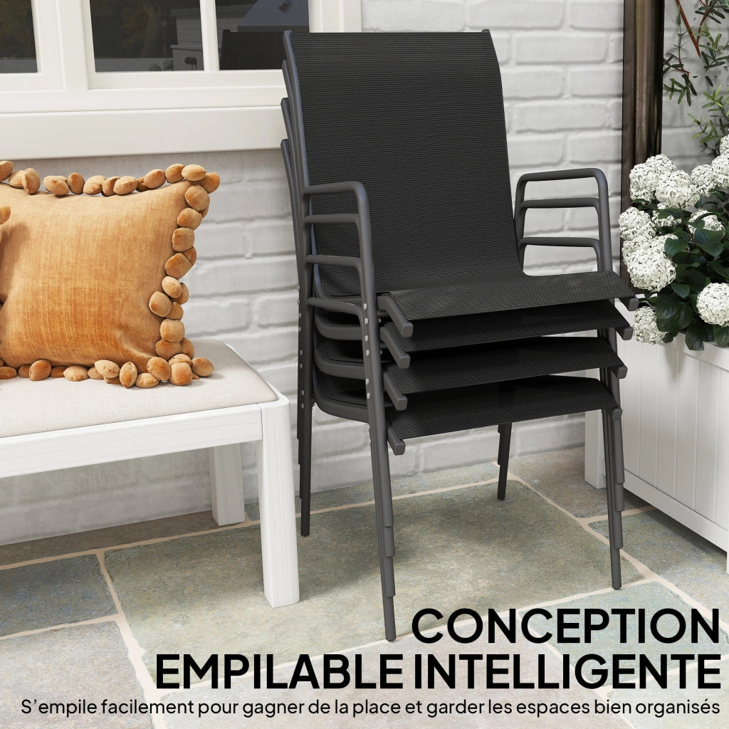 Sedia da pranzo con braccioli ¨C zephmum ¨C nero