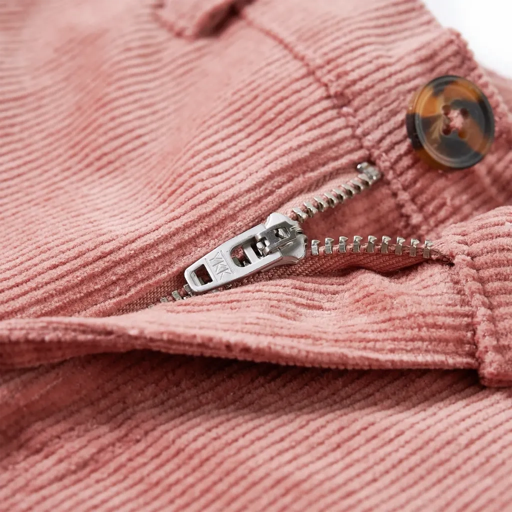 Pantaloni per Bambini in Velluto a Coste Rosa Antico 128 CFW1447208