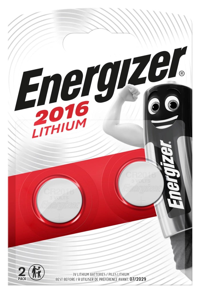 Energizer PILA AL LITIO SPECIALISTICA BOTTONE 2016 3V-Ø mm. 20x1,6 h 2 PZ. 10.00 confezioni