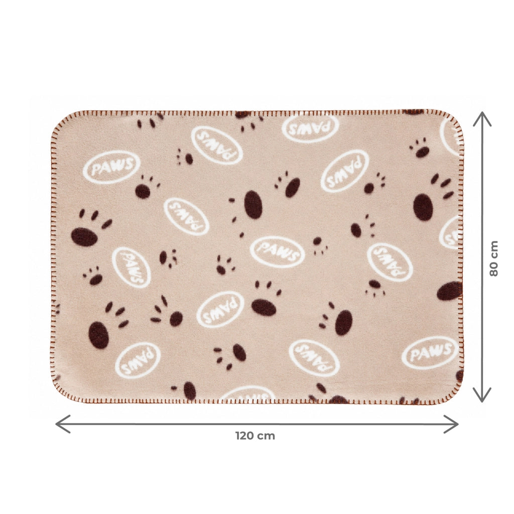 Set 6 Coperte per Cani e Gatti in Morbido Pile, Coperta Animali Lavabile e Riutilizzabile, Tappetino Proteggi Divano e Cuccia, 2 Misure 55x78 cm o 80x120 cm, 2 Colori Beige o Panna Beige - 80x120 cm