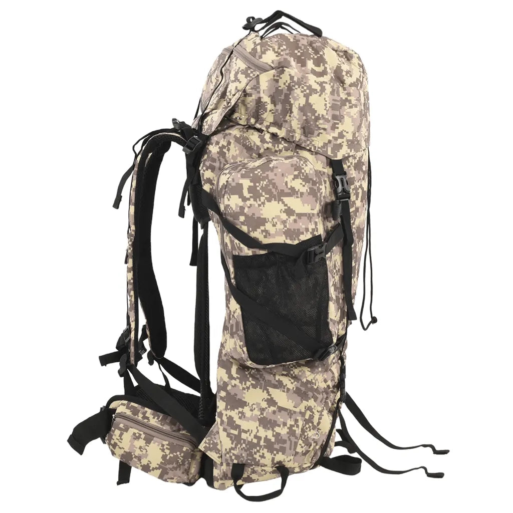 Zaino da Trekking Cammello Mimetico 100 L in Tessuto Oxford