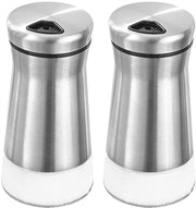 Set di Strumenti per Sale e Pepe - 2 pezzi - Dispenser con Tappo Regolabile - Coperchi in Acciaio Inossidabile - Boccale in Vetro - Design Moderno - 11,5 x 5,7 cm - Dispensatore di Erbe