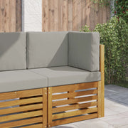 Cuscino per divano da esterno 3 pcs Grigio Poliestere