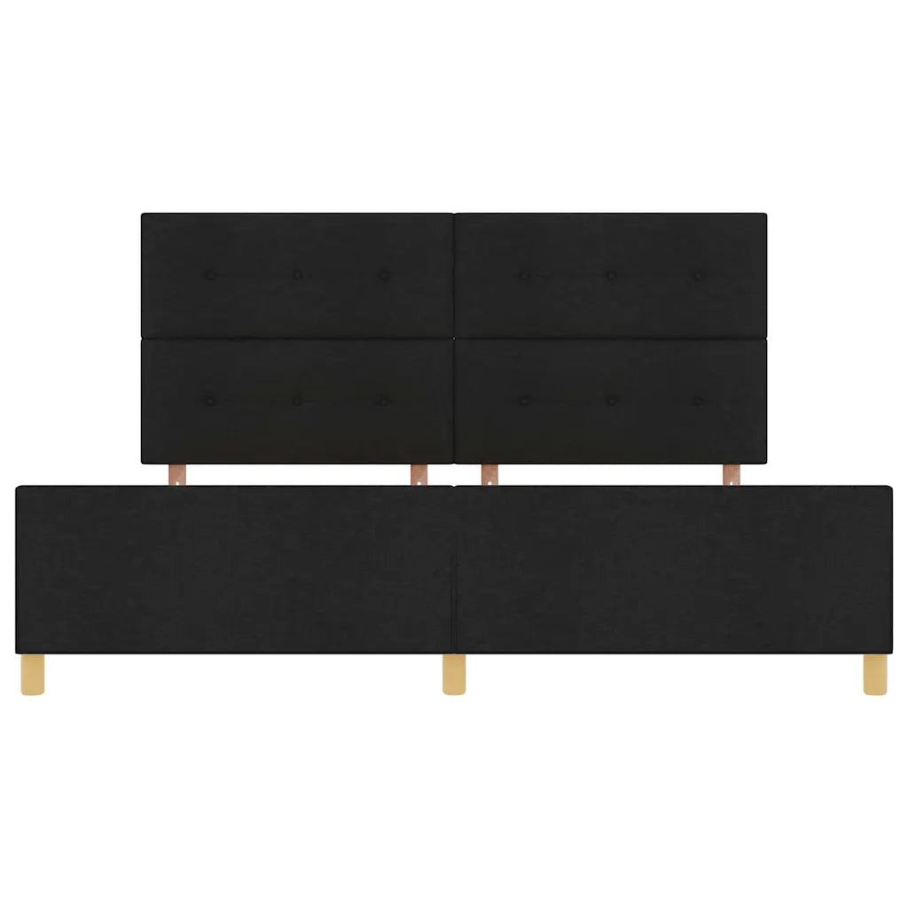 Struttura del letto con testiera Nero 200 x 200 cm Tessuto 3344755