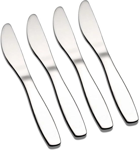 Set di posate per bambini in acciaio inossidabile 18/8, 4 pezzi, per uso domestico e scolastico, duraturo e sicuro per i bambini