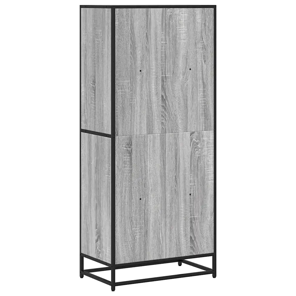 Libreria-Scaffale per Libri-Mobile di Stoccaggio Grigio Sonoma 60x35x139 cm in Truciolato