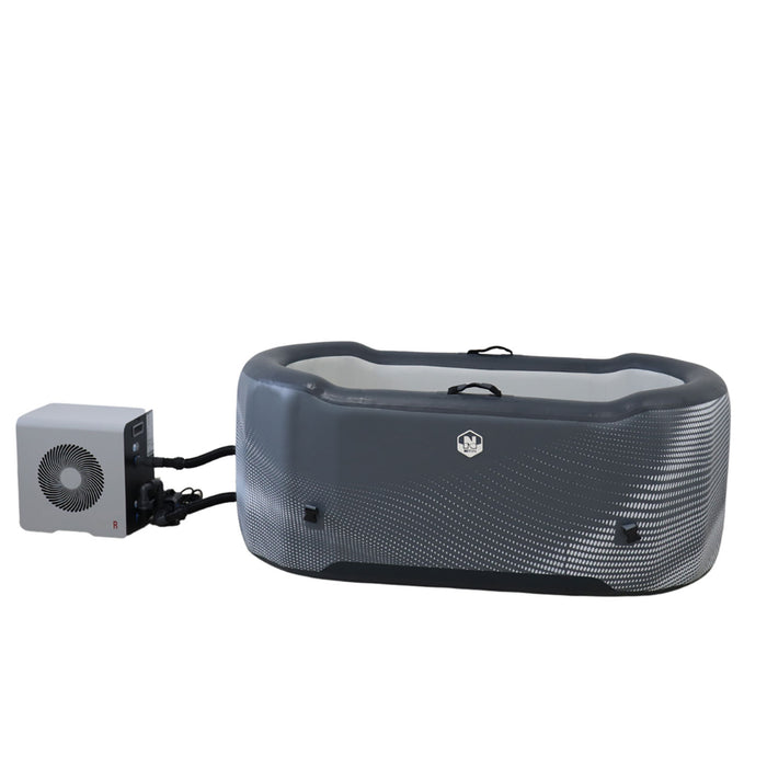 Piscina in Drop Stitch per Bagni di Ghiaccio con Kit Chiller 170x92x67A cm NetSpa Jarvi Grigio